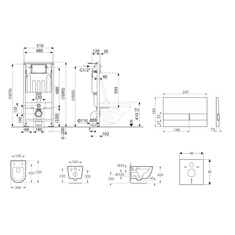 Tualetes poda komplekts Kielle Genesis piekaramais pods Oudee Rimless, rāmis ar Baltu pogu Gemini I un SoftClose Vāku Tualetes poda komplekts Kielle Genesis piekaramais pods Oudee Rimless, rāmis ar Baltu pogu Gemini I un SoftClose Vāku