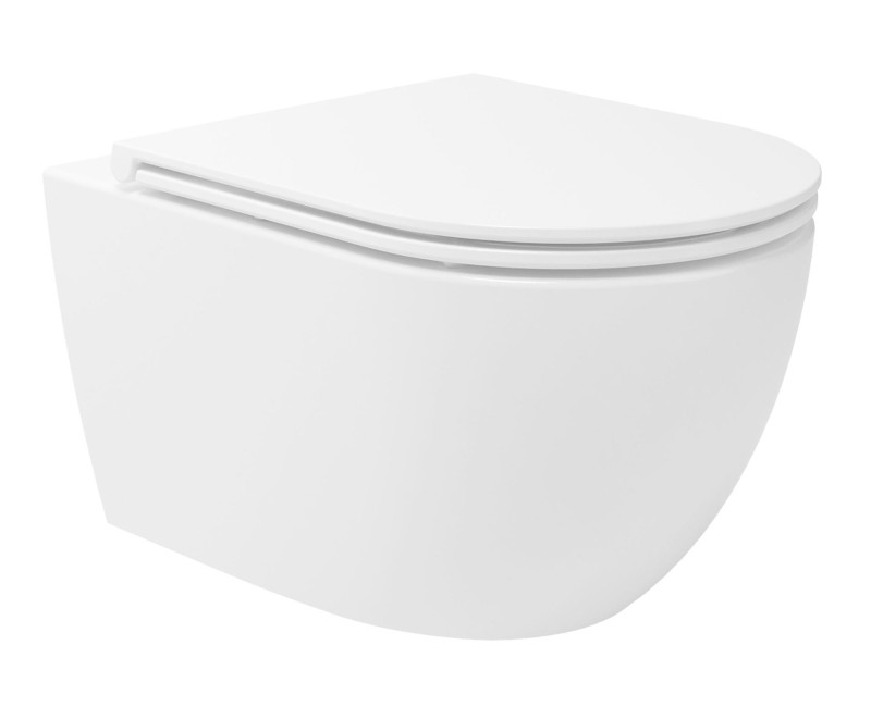 Комплект подвесной унитаз Kielle Genesis Oudee Rimless, рама с черной кнопкой Gemini IV,  и крышкой SoftClose Lid