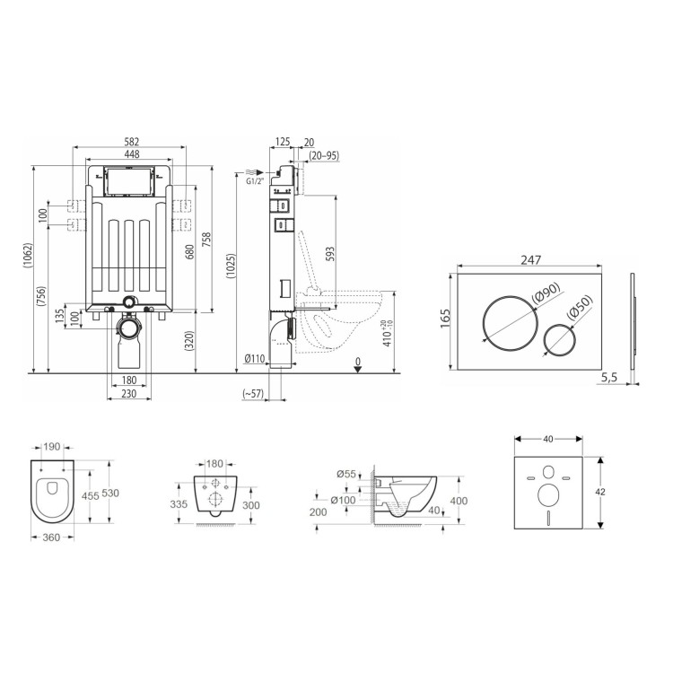 Tualetes poda komplekts Kielle Genesis piekaramais pods Oudee Rimless, rāmis ar Melnu pogu Gemini IV un SoftClose Vāku Tualetes poda komplekts Kielle Genesis piekaramais pods Oudee Rimless, rāmis ar Melnu pogu Gemini IV un SoftClose Vāku