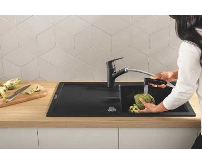 Смеситель для кухонной раковины Grohe QuickFix Start, черный матовый 305312431