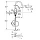 Смеситель для кухни Grohe StartEdge Выдвижной Хром 30550000 Смеситель для кухни Grohe StartEdge Выдвижной Хром 30550000
