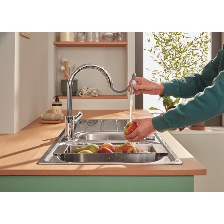 Смеситель для кухни Grohe StartEdge Выдвижной Хром 30550000 Смеситель для кухни Grohe StartEdge Выдвижной Хром 30550000