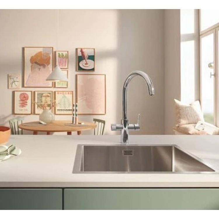 Virtuves maisītājs Grohe Blue Pure BauCurve filtrētam ūdenim Hromēts 30580000 Virtuves maisītājs Grohe Blue Pure BauCurve filtrētam ūdenim Hromēts 30580000