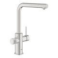 Смеситель для кухни Grohe Blue Pure Minta для фильтрованной воды, выдвижной Supersteel 30601DC0