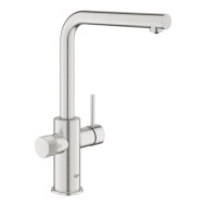 Virtuves maisītājs Grohe Blue Pure Minta filtrētam ūdenim, izvelkam Supersteel 30601DC0