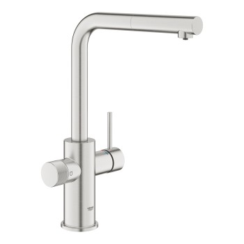 Virtuves maisītājs Grohe Blue Pure Minta filtrētam ūdenim, izvelkam Supersteel 30601DC0