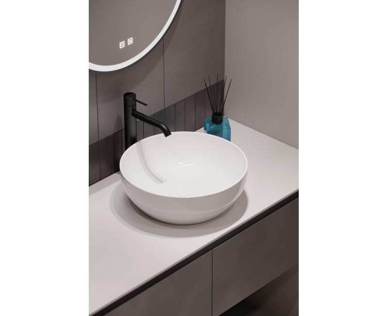 Vannas istabas izlietne Kielle Idolio D40cm uz virsmas Balta