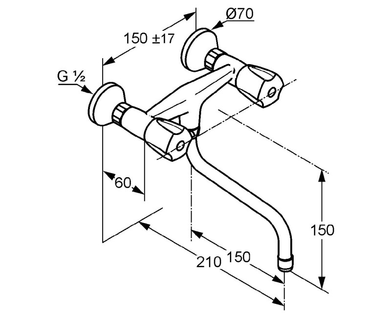 Смеситель для кухни KLUDI-STANDARD Хром 310520515