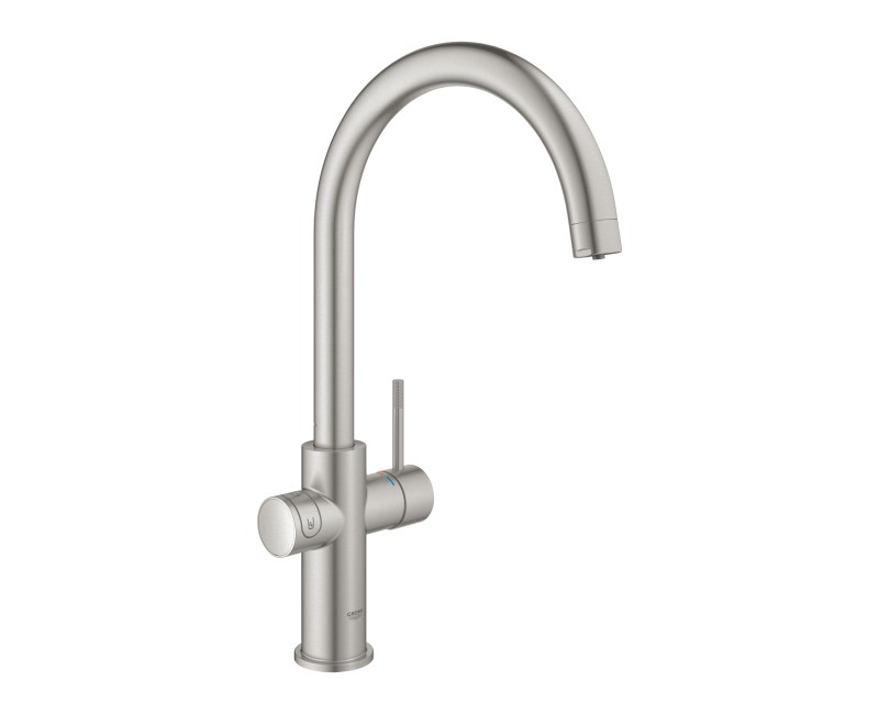 Смеситель для кухни Grohe Blue Home с фильтром, Supersteel 31455DC1