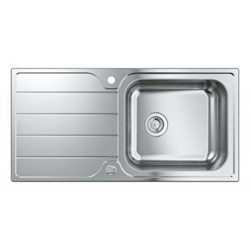 Virtuves izlietne Grohe K500 100x50cm Whisper izolācija,  StarLight satīna apdare, pulēts nerūsējošais tērauds 31563SD1