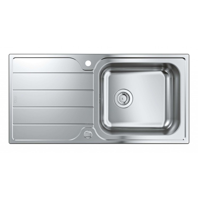 Virtuves izlietne Grohe K500 100x50cm Whisper izolācija, StarLight satīna apdare, pulēts nerūsējošais tērauds 31563SD1 Virtuves izlietne Grohe K500 100x50cm Whisper izolācija, StarLight satīna apdare, pulēts nerūsējošais tērauds 31563SD1
