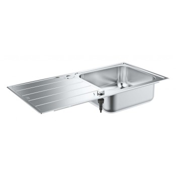 Virtuves izlietne Grohe K500 100x50cm Whisper izolācija,  StarLight satīna apdare, pulēts nerūsējošais tērauds 31563SD1