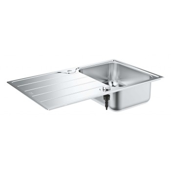 Virtuves izlietne Grohe K500 86x50cm Whisper izolācija, StarLight satīna apdare, pulēts nerūsējošais tērauds 31571SD1
