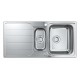 Virtuves izlietne Grohe K500 100x50cm Whisper izolācija, StarLight satīna apdare, pulēts nerūsējošais tērauds 31572SD1