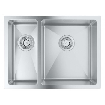 Virtuves izlietne Grohe K700 60x45cm StarLight satīna apdare, Whisper izolācija, pulēts nerūsējošais tērauds 31576SD1