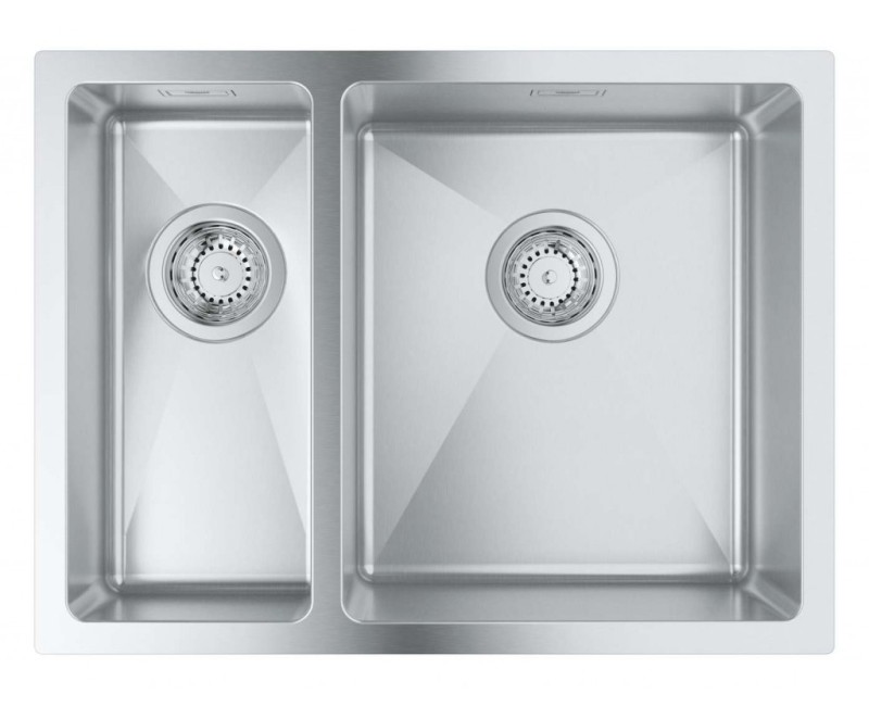 Virtuves izlietne Grohe K700 60x45cm StarLight satīna apdare, Whisper izolācija, pulēts nerūsējošais tērauds 31576SD1