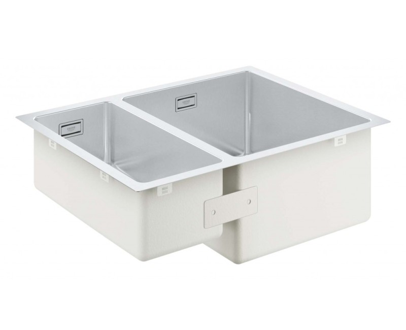 Virtuves izlietne Grohe K700 60x45cm StarLight satīna apdare, Whisper izolācija, pulēts nerūsējošais tērauds 31576SD1