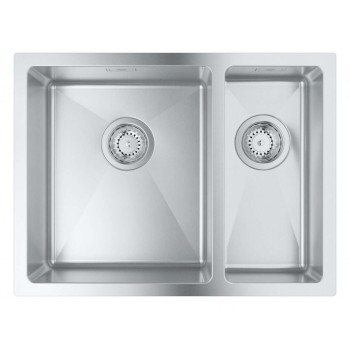 Virtuves izlietne Grohe K700 60x45cm StarLight satīna apdare, Whisper izolācija, pulēts nerūsējošais tērauds 31577SD1
