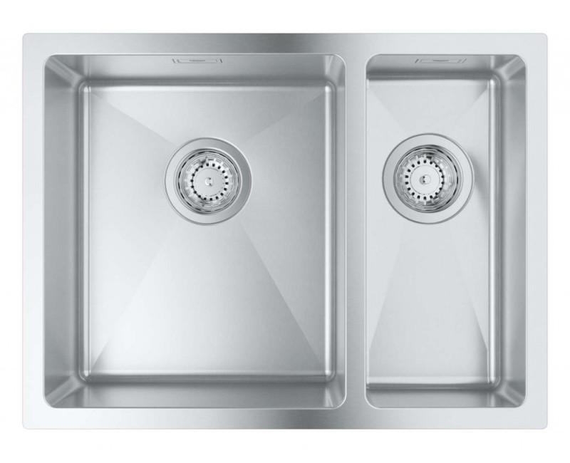 Virtuves izlietne Grohe K700 60x45cm StarLight satīna apdare, Whisper izolācija, pulēts nerūsējošais tērauds 31577SD1