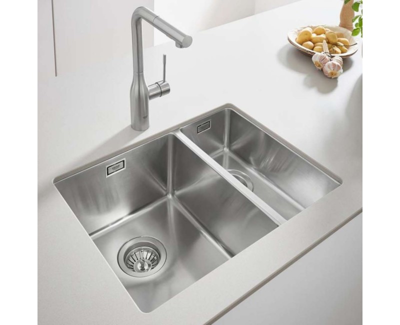 Virtuves izlietne Grohe K700 60x45cm StarLight satīna apdare, Whisper izolācija, pulēts nerūsējošais tērauds 31577SD1
