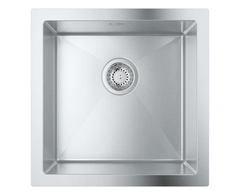 Virtuves izlietne Grohe K700 46x46cm StarLight satīna apdare, Whisper izolācija, pulēts nerūsējošais tērauds 31578SD1