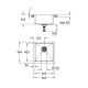 Virtuves izlietne Grohe K700 46x46cm StarLight satīna apdare, Whisper izolācija, pulēts nerūsējošais tērauds 31578SD1 Virtuves izlietne Grohe K700 46x46cm StarLight satīna apdare, Whisper izolācija, pulēts nerūsējošais tērauds 31578SD1