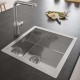 Virtuves izlietne Grohe K700 46x46cm StarLight satīna apdare, Whisper izolācija, pulēts nerūsējošais tērauds 31578SD1 Virtuves izlietne Grohe K700 46x46cm StarLight satīna apdare, Whisper izolācija, pulēts nerūsējošais tērauds 31578SD1