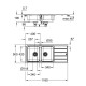 Virtuves izlietne Grohe K500 160x50cm Whisper izolācija, StarLight satīna apdare, pulēts nerūsējošais tērauds 31588SD1 Virtuves izlietne Grohe K500 160x50cm Whisper izolācija, StarLight satīna apdare, pulēts nerūsējošais tērauds 31588SD1