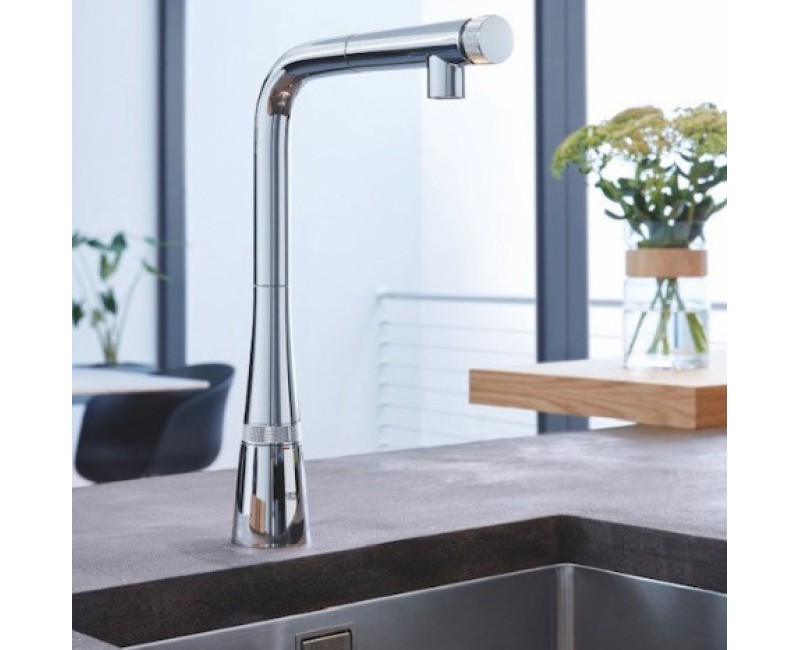 Смеситель для кухни Grohe Zedra SmartControl Выдвижной Хром 31593002