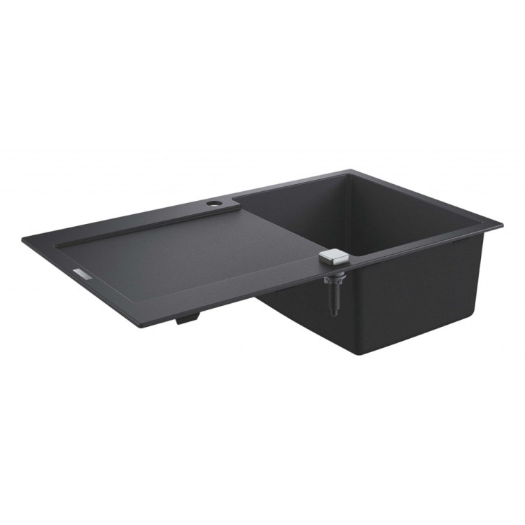 Virtuves izlietne Grohe K400 Granīta ar automātisko noteci, 86x50cm, Whisper izolācija Melna 31644AP0 Virtuves izlietne Grohe K400 Granīta ar automātisko noteci, 86x50cm, Whisper izolācija Melna 31644AP0