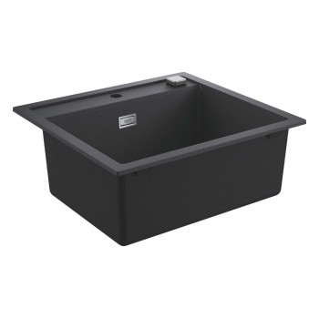 Virtuves izlietne Grohe K700 Granīta ar automātisko noteci, 56x51cm Whisper izolācija, Melna 31651AP0