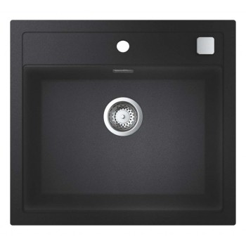 Virtuves izlietne Grohe K700 Granīta ar automātisko noteci, 56x51cm Whisper izolācija, Melna 31651AP0