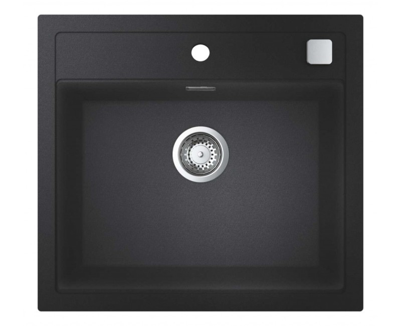 Кухонная мойка Grohe K700 Granite с автоматическим сливом, 56x51 см, изоляция Whisper, черная 31651AP0