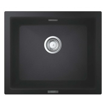 Virtuves izlietne Grohe K700 Granīta ar automātisko noteci, 53x46cm Whisper izolācija, Melna 31654AP0