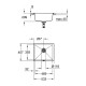 Virtuves izlietne Grohe K700 Granīta ar automātisko noteci, 53x46cm Whisper izolācija, Melna 31654AP0 Virtuves izlietne Grohe K700 Granīta ar automātisko noteci, 53x46cm Whisper izolācija, Melna 31654AP0