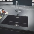 Кухонная мойка Grohe K700 Granite с автоматическим сливом, 61x46 см, изоляция Whisper, черная 31655AP0