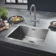 Virtuves izlietne Grohe K700 55x45cm Whisper izolācija, StarLight satīna apdare, pulēts nerūsējošais tērauds 31726SD0 Virtuves izlietne Grohe K700 55x45cm Whisper izolācija, StarLight satīna apdare, pulēts nerūsējošais tērauds 31726SD0
