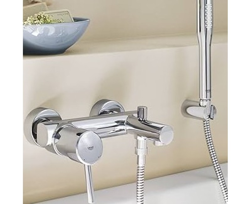 Vannas / Dušas maisītājs Grohe Concetto ar dušas vadu un klausuli, hromēts 32212001