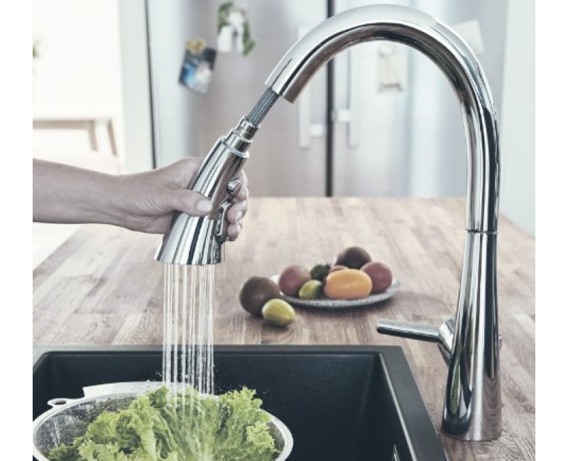 Смеситель для кухни Grohe Zedra Выдвижной Хром 32294002