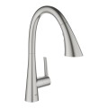 Virtuves maisītājs Grohe Zedra Izvelkams Supersteel  32294DC2