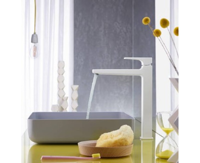 Смеситель для раковины Hansgrohe Metropol BM 260 c push-open клапаном 32512700 белый матовый