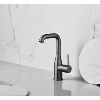 Vannas istabas Izlietnes maisītājs Grohe Essence ar poop up vārstu, brushed dark graphite 32628AL1