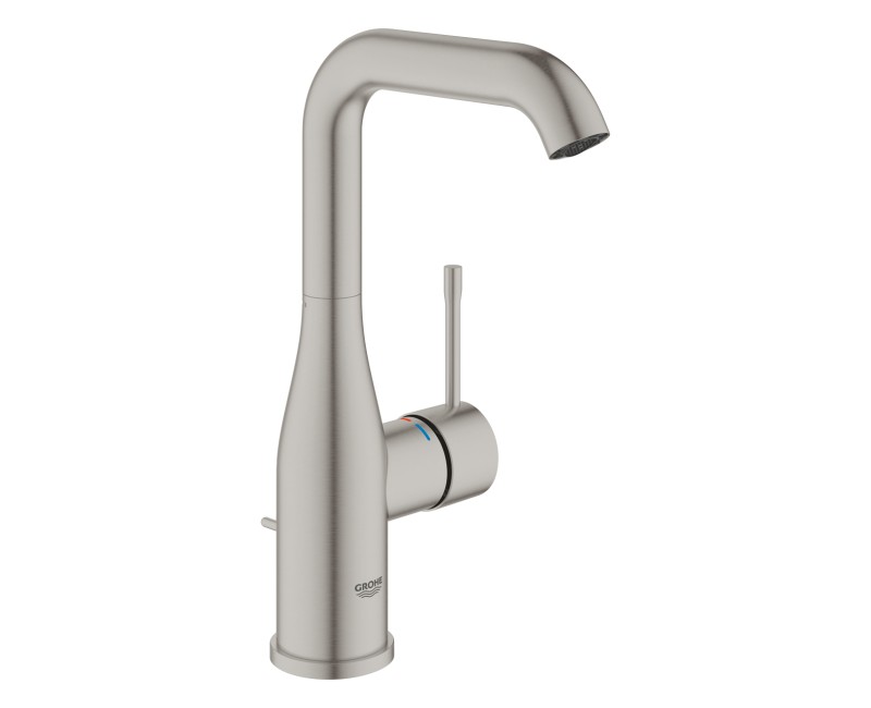 Grohe Essence L-Size смеситель для раковины с pop up клапаном, supersteel 32628DC1