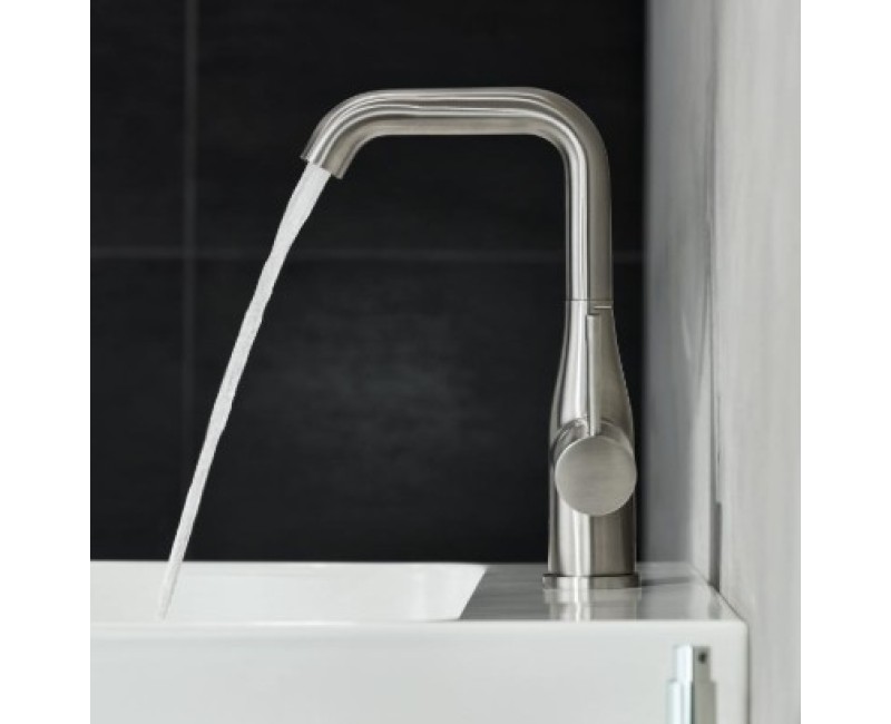 Grohe Essence L-Size смеситель для раковины с pop up клапаном, supersteel 32628DC1