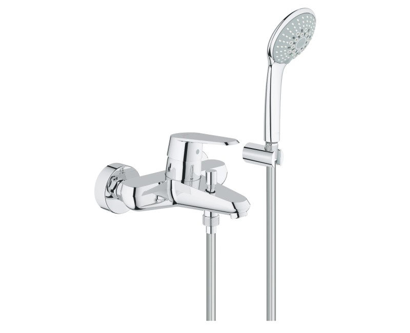 Смеситель для ванны/душа Grohe Eurodisc Cosmopolitan с душевым кабелем и трубкой, хром 33395002