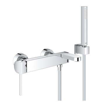 Смеситель для ванны/душа Grohe Plus с душевым тросом и наконечником, хром 33547003