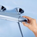 Смеситель для душа GROHE Grohtherm с термостатом, технология CoolTouch, покрытие StarLight, хром 34550000