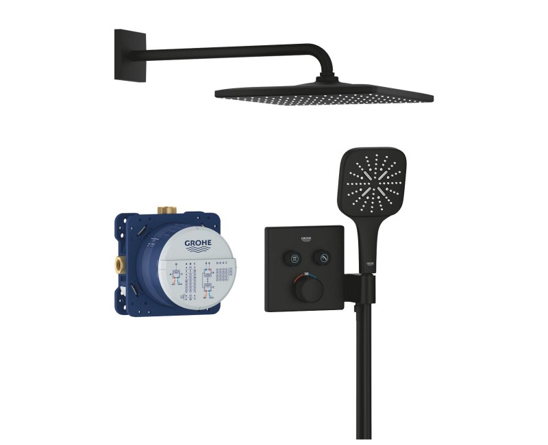 Dušas sistēma Grohe Grohtherm SmartControl  310 Cube iebūvējams Phantom black 34865KF0