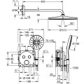 Dušas sistēma Grohe Precision SmartControl +Vitalio Rain Mono 310 iebūvējams Hromēts 34877000