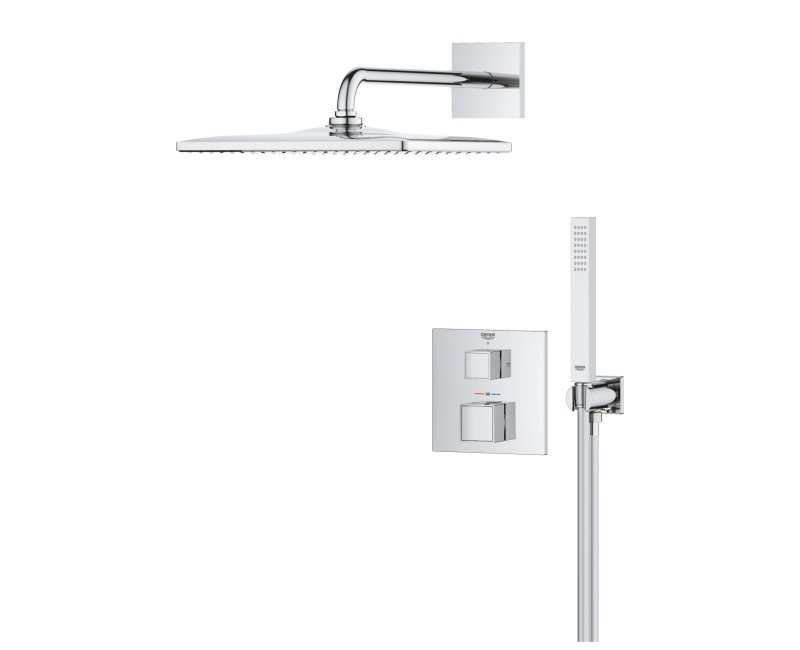Dušas sistēma Grohe Precision Cube + Vitalio Rain Mono 310 Cube Hromēts 34879000